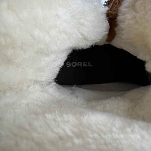 Sorel Womens Emelie Foldover Boot NL3025 Waterproof Camel Leather size 6.5 - Picture 12 of 16